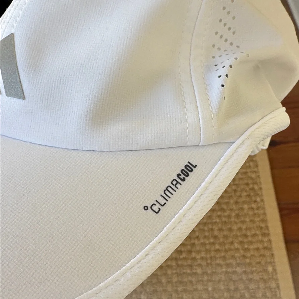 New Without Tag Adidas White Performance Hat with Logo